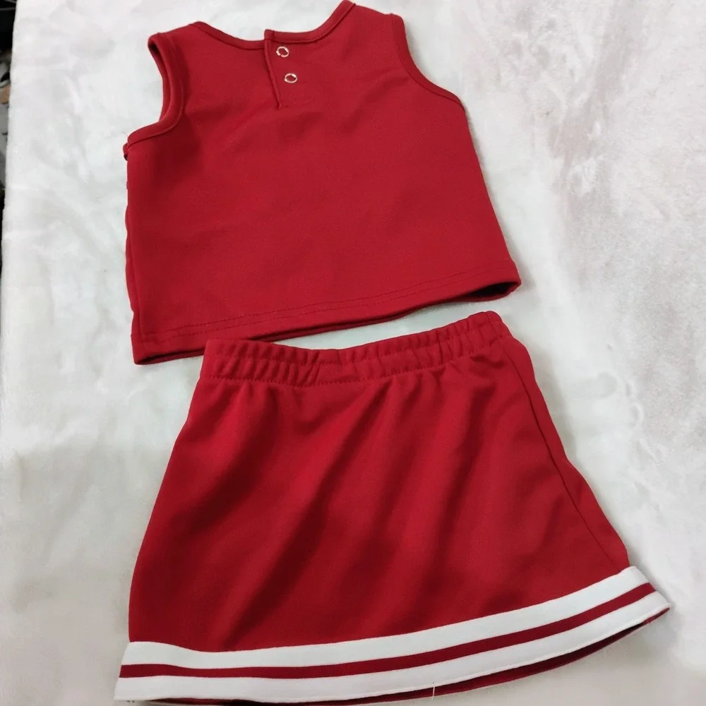 Arkansas Razorbacks‎ 6 - 9 Mths Cheerleading Outfit Baby Infant Set Top Skirt